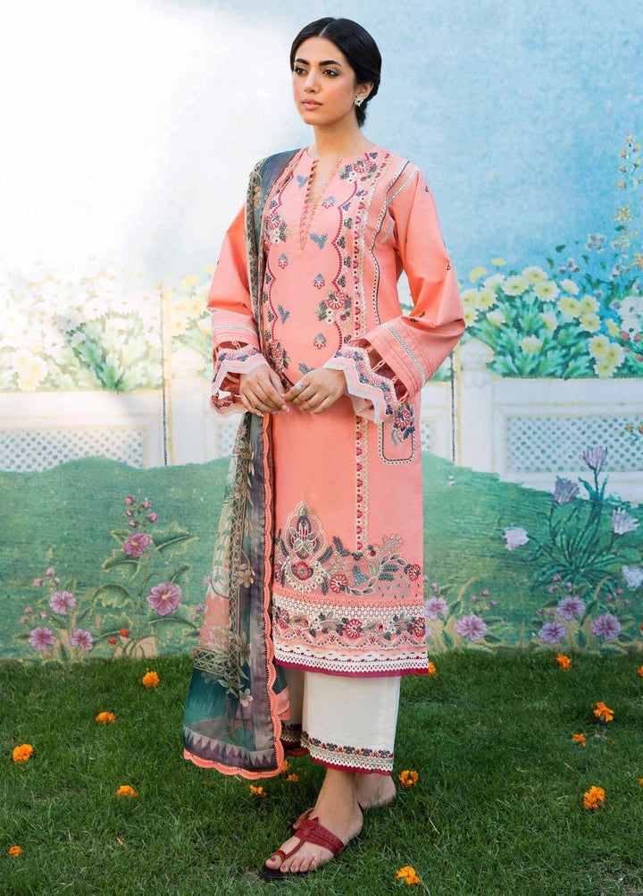Dastaan By Seran Embroidered Lawn Suits Unstitched 3 Piece SRN23DA D-04 Sheharzad - Festive Collection