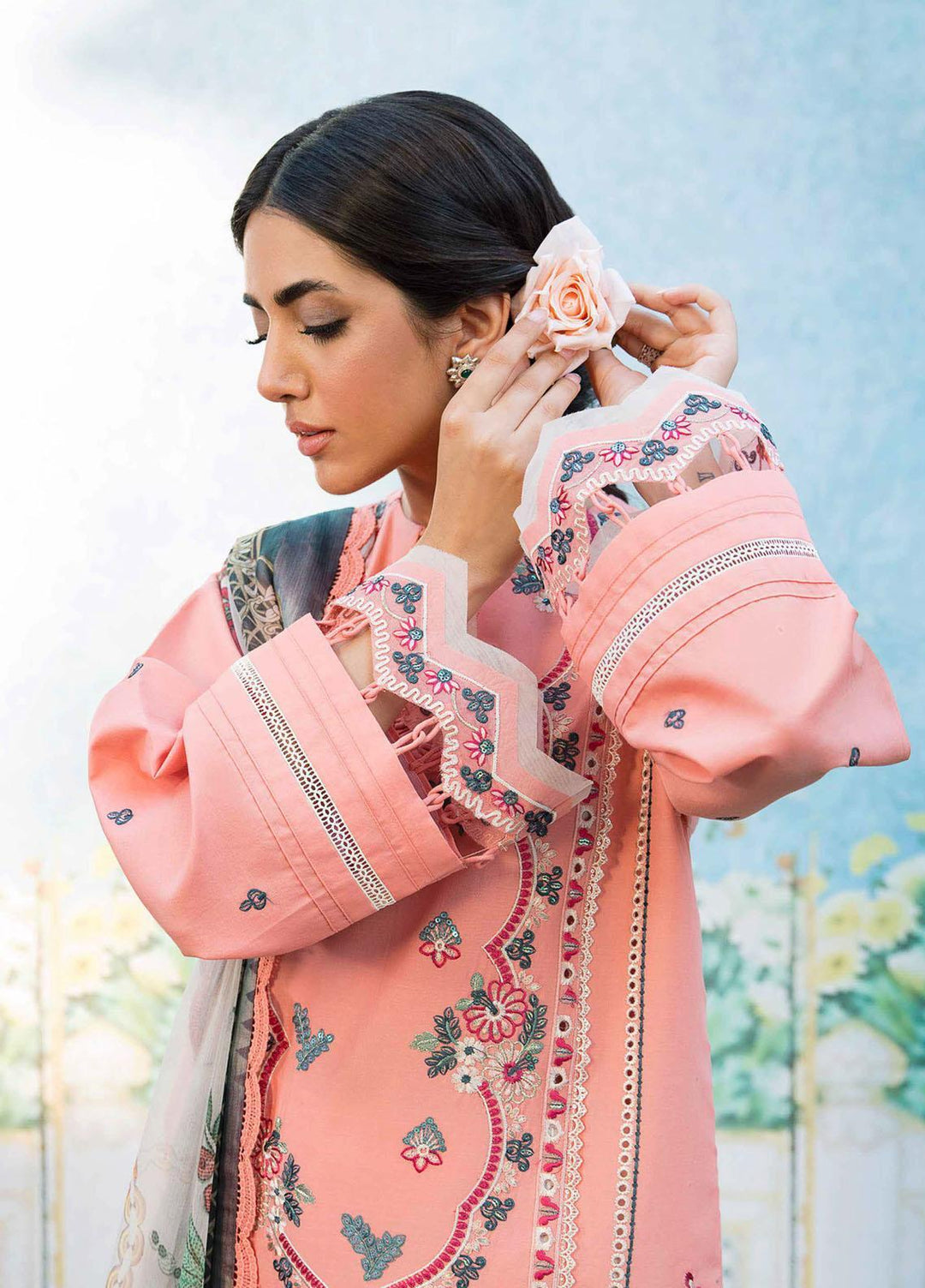 Dastaan By Seran Embroidered Lawn Suits Unstitched 3 Piece SRN23DA D-04 Sheharzad - Festive Collection