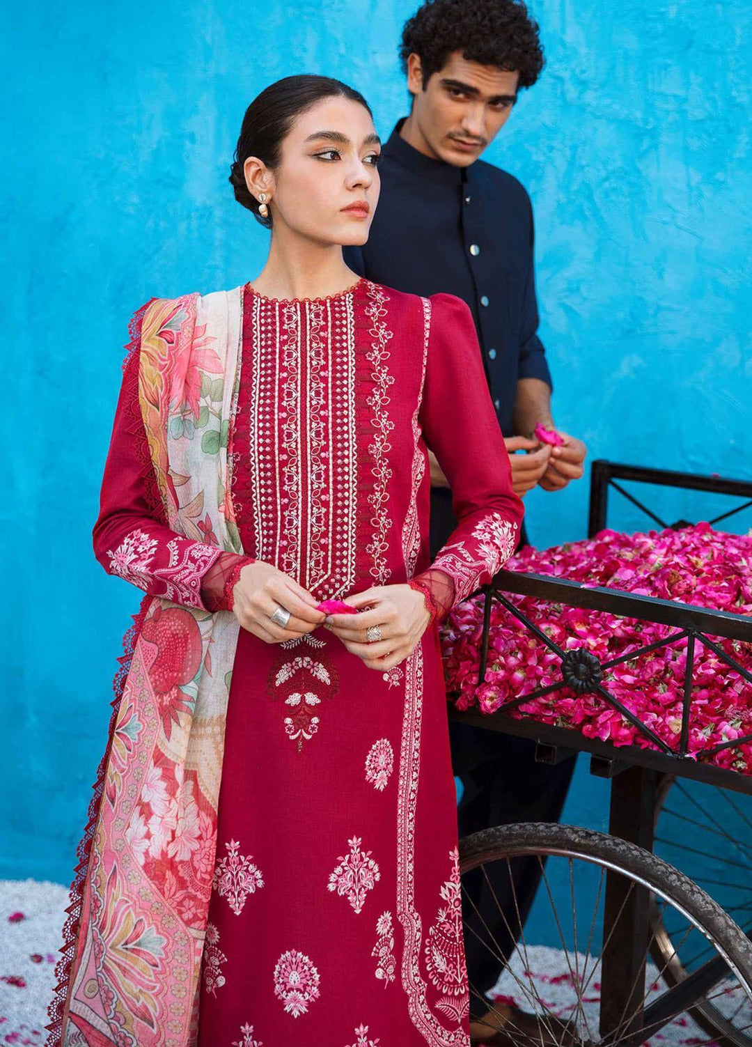 Dastaan By Seran Embroidered Lawn Suits Unstitched 3 Piece SRN23DA D-06 Tehzeeb - Festive Collection