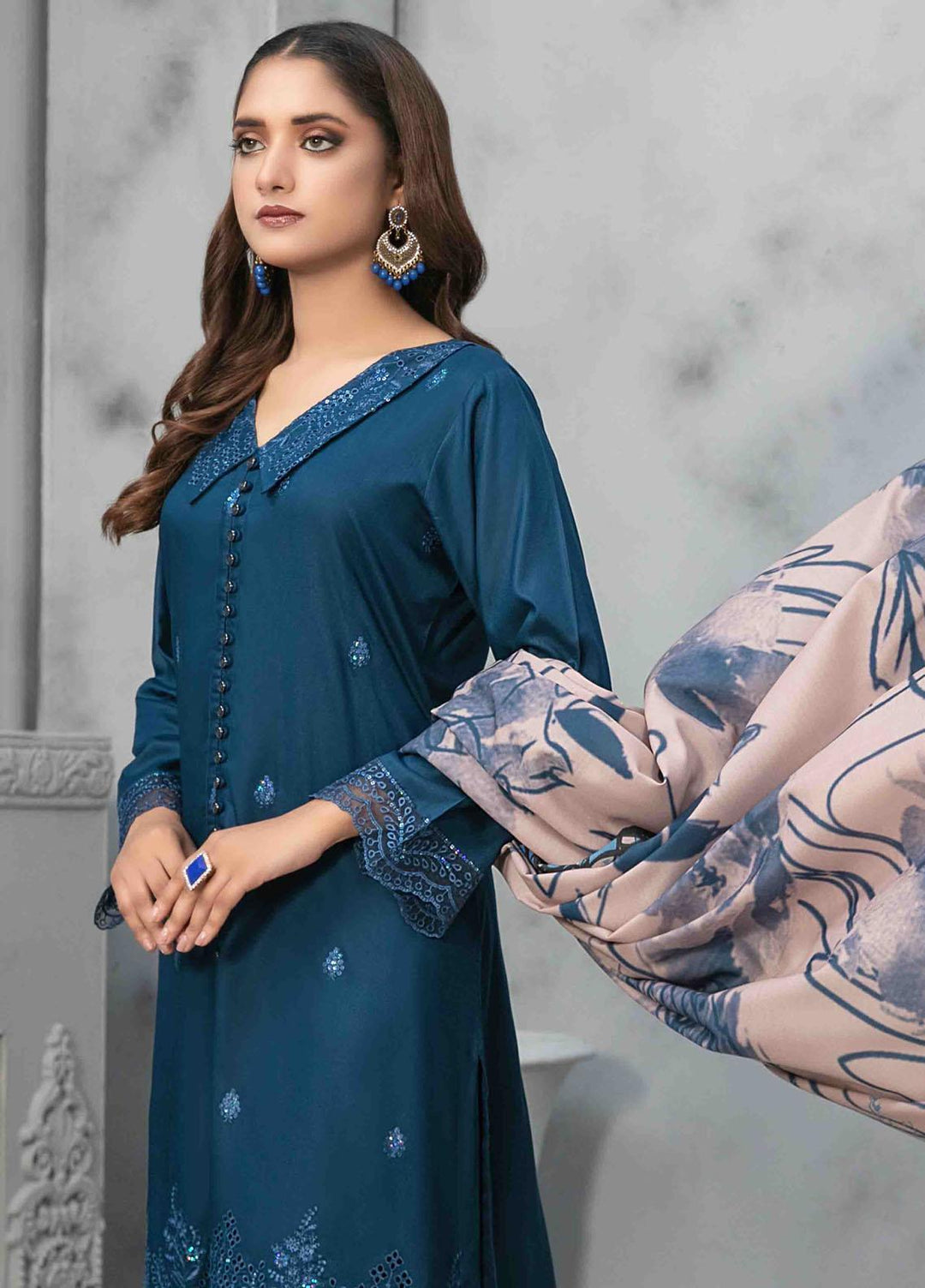 Dastaan By Tawakkal Fabrics Embroidered  Suits Unstitched 3 Piece TWF23DN D-9847 - Formal Collection