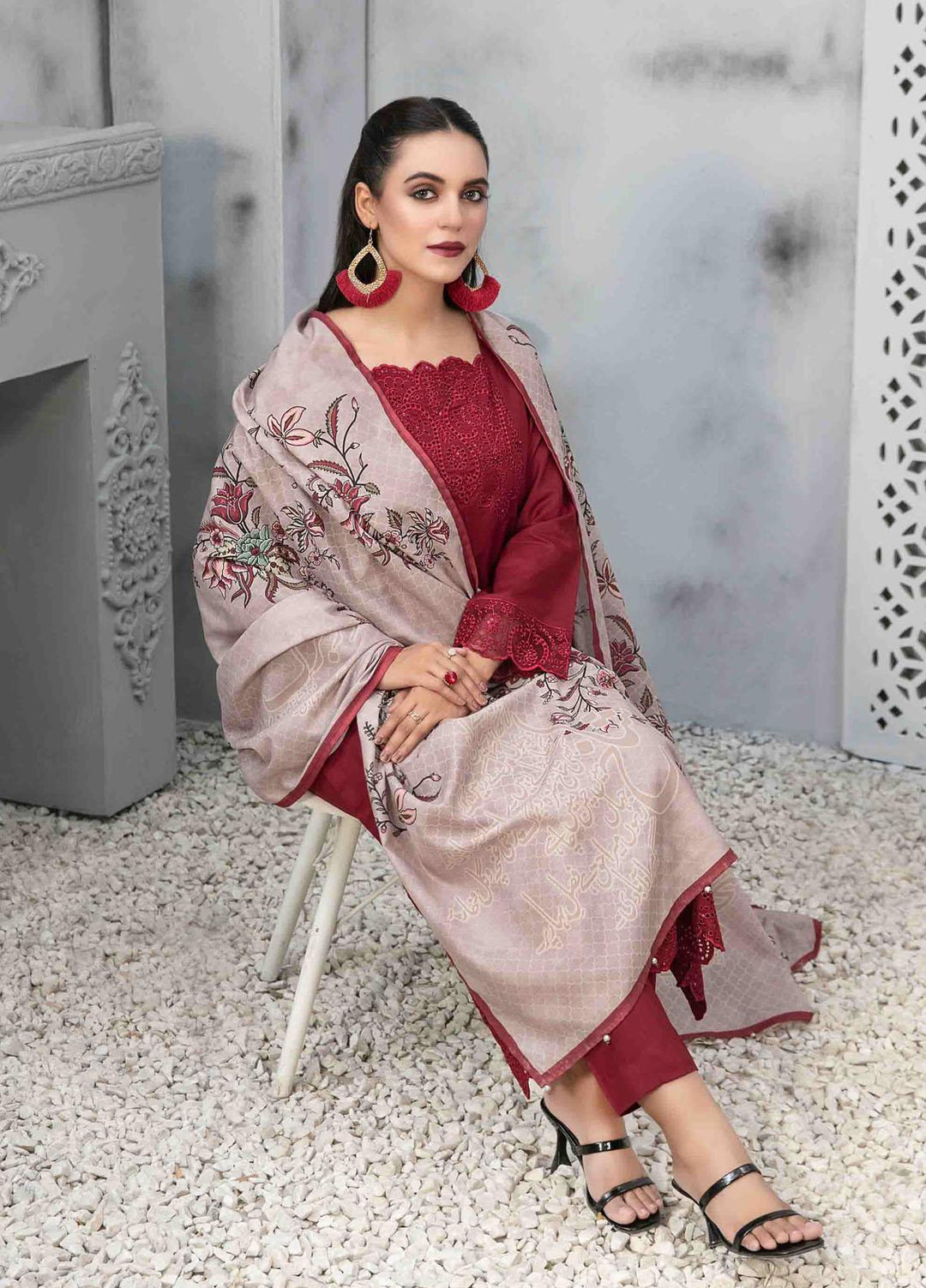 Dastaan By Tawakkal Fabrics Embroidered  Suits Unstitched 3 Piece TWF23DN D-9848 - Formal Collection