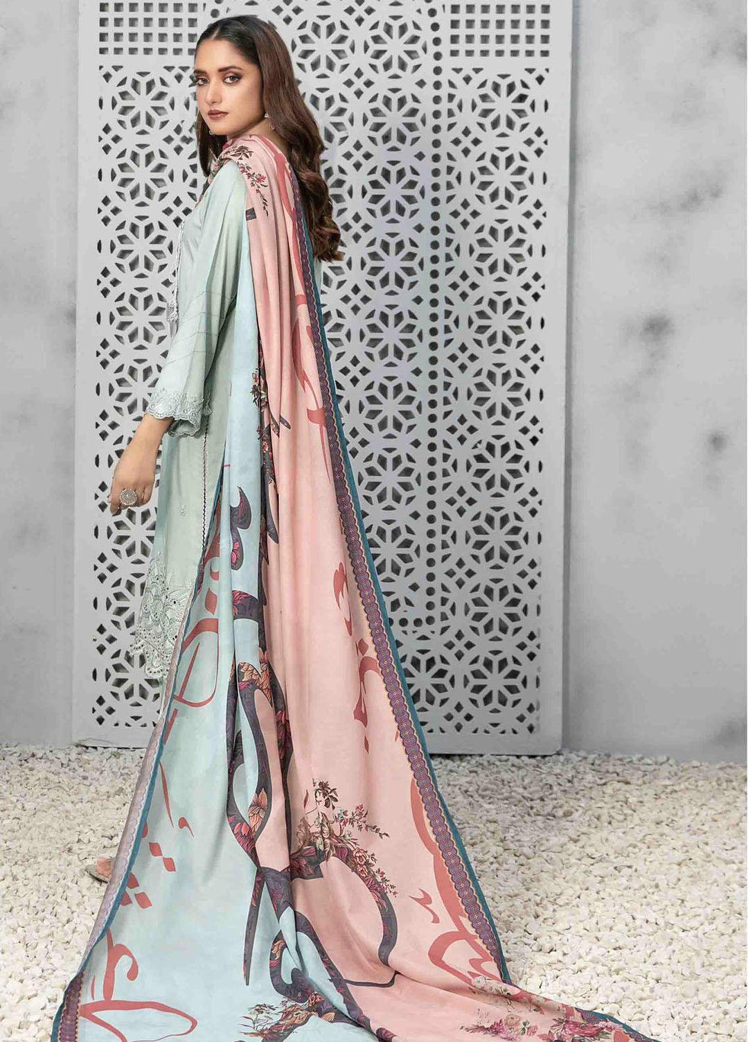 Dastaan By Tawakkal Fabrics Embroidered  Suits Unstitched 3 Piece TWF23DN D-9855 - Formal Collection