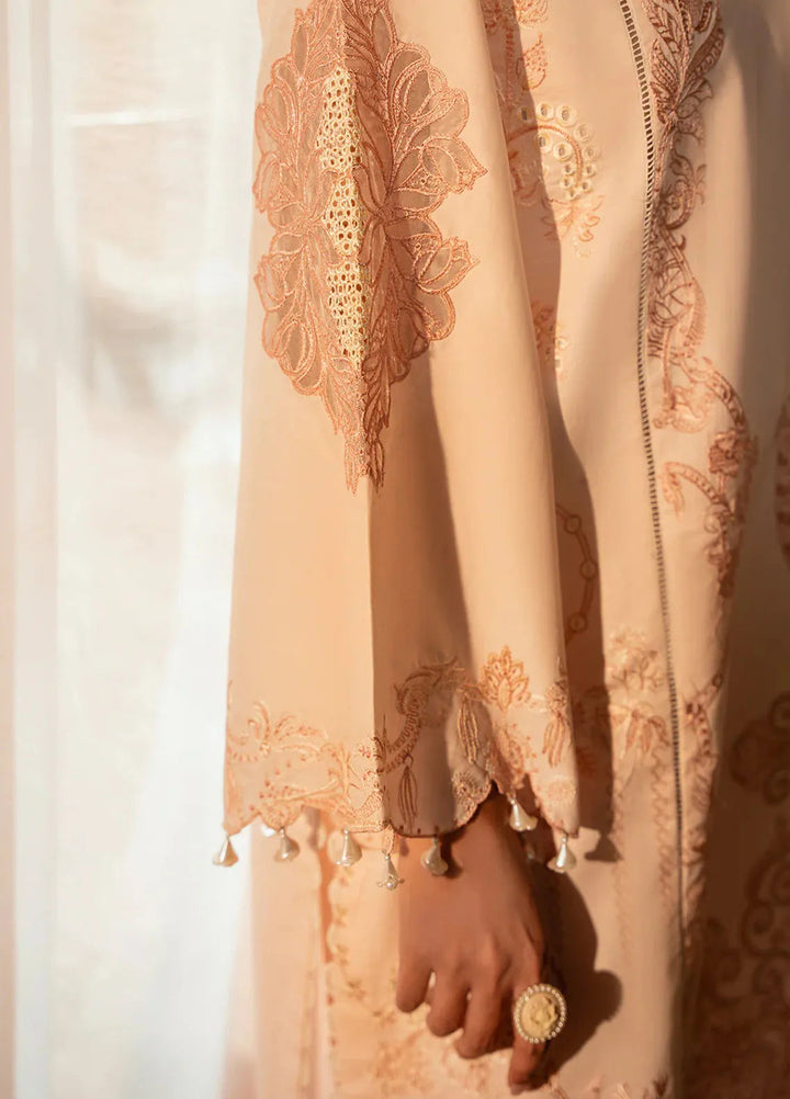 Dastak by Izel Embroidered Lawn Suits Unstitched 3 Piece IZL25D Aarzoo - Summer Collection