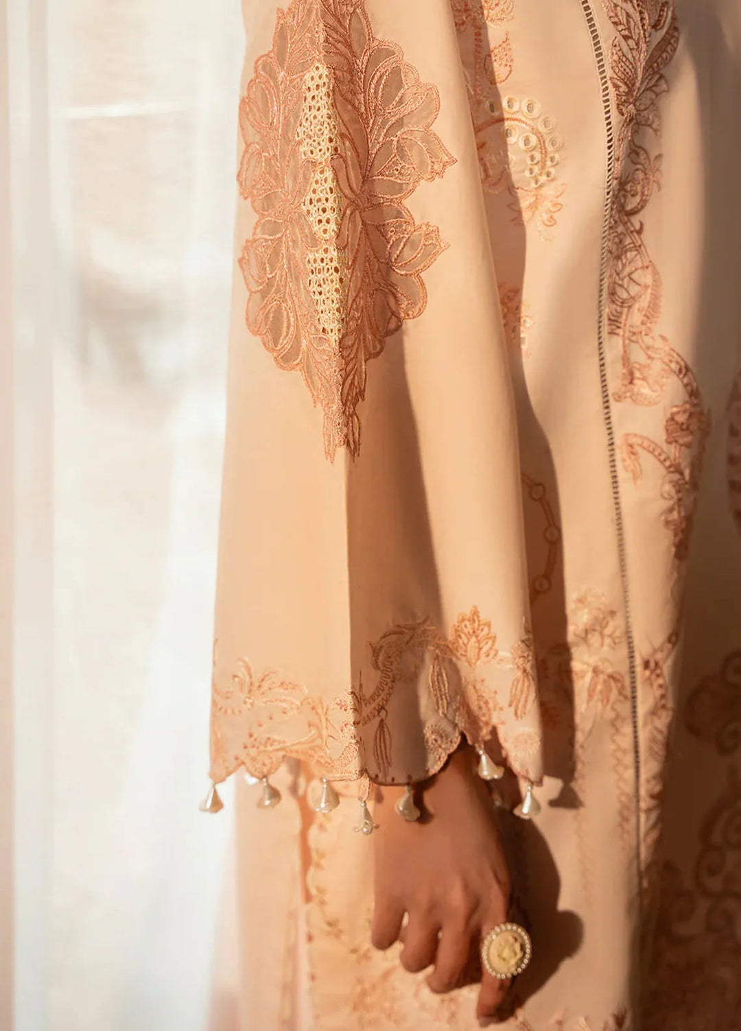 Dastak by Izel Embroidered Lawn Suits Unstitched 3 Piece IZL25D Aarzoo - Summer Collection