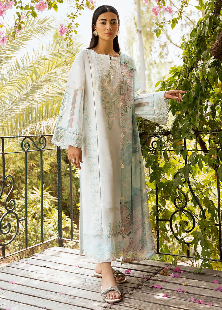 Dastak by Izel Embroidered Lawn Suits Unstitched 3 Piece IZL25D Falak - Summer Collection