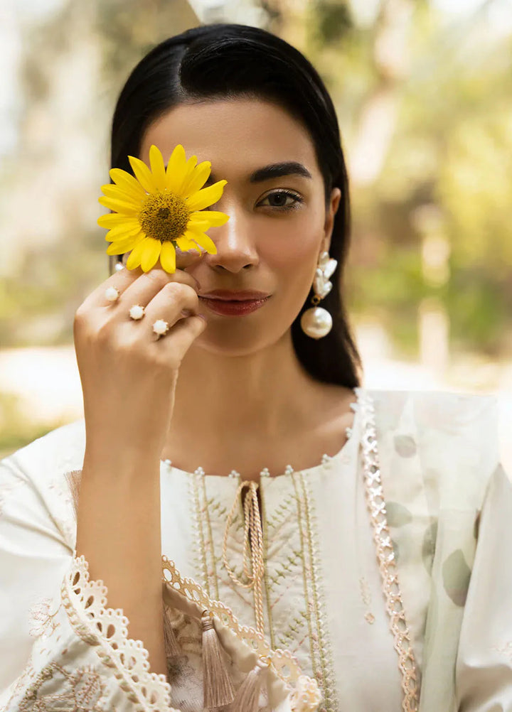 Dastak by Izel Embroidered Lawn Suits Unstitched 3 Piece IZL25D Maahay - Summer Collection