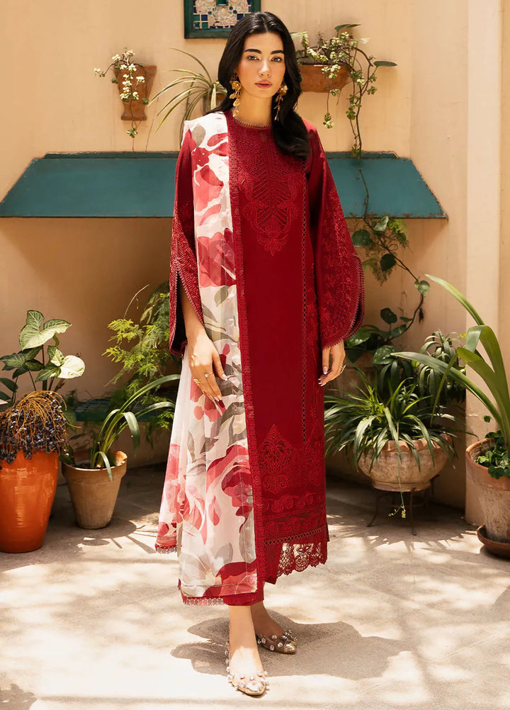 Dastak by Izel Embroidered Lawn Suits Unstitched 3 Piece IZL25D Reet - Summer Collection