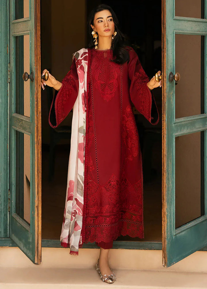 Dastak by Izel Embroidered Lawn Suits Unstitched 3 Piece IZL25D Reet - Summer Collection