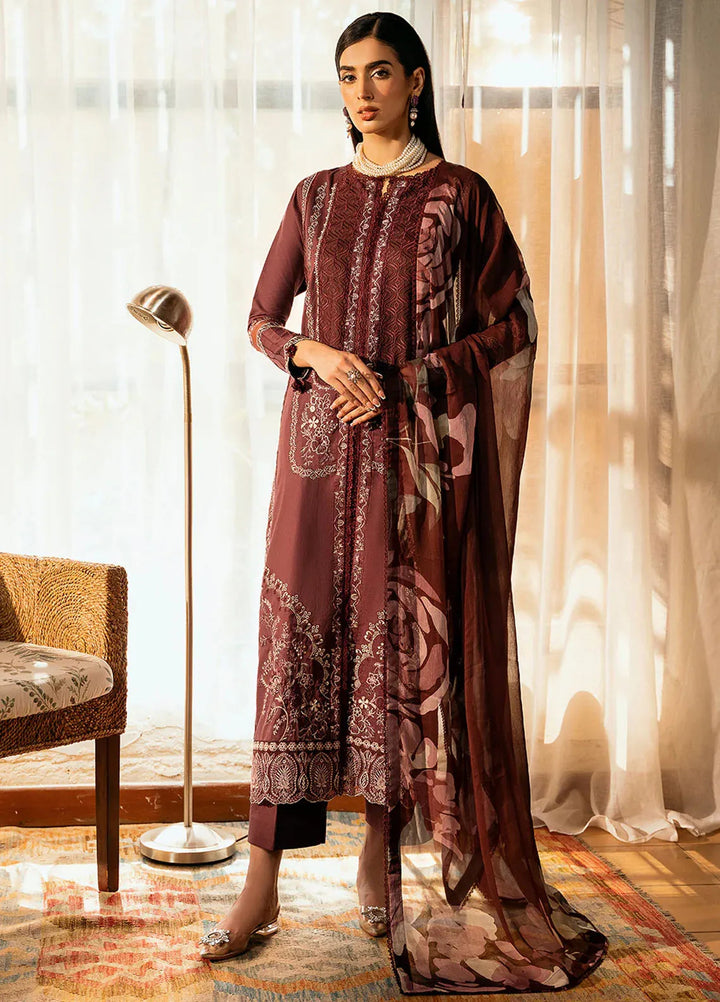 Dastak by Izel Embroidered Lawn Suits Unstitched 3 Piece IZL25D Tabeer - Summer Collection