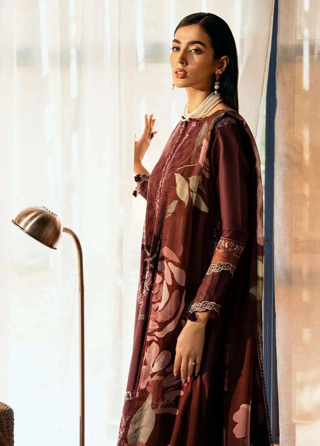 Dastak by Izel Embroidered Lawn Suits Unstitched 3 Piece IZL25D Tabeer - Summer Collection