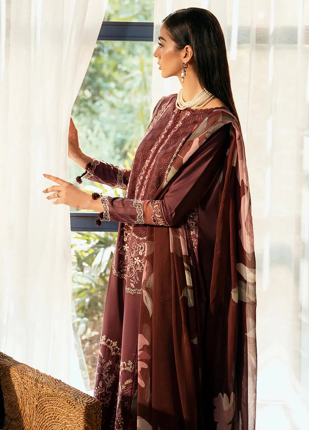 Dastak by Izel Embroidered Lawn Suits Unstitched 3 Piece IZL25D Tabeer - Summer Collection