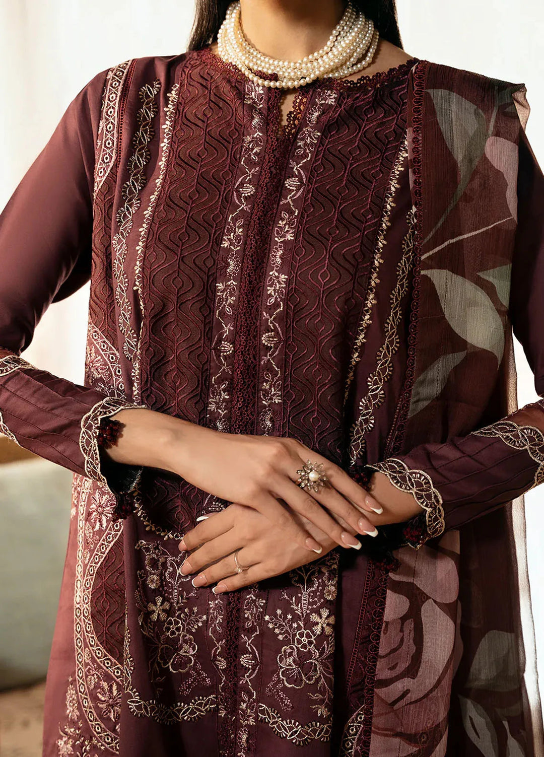 Dastak by Izel Embroidered Lawn Suits Unstitched 3 Piece IZL25D Tabeer - Summer Collection