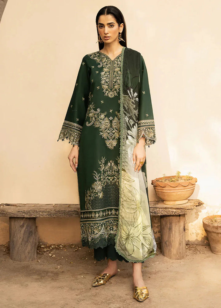 Dastak by Izel Embroidered Lawn Suits Unstitched 3 Piece IZL25D Zaib - Summer Collection