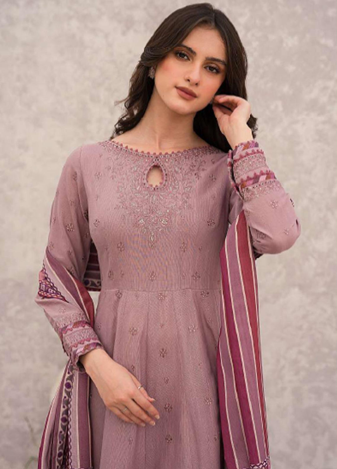 Dastak By Jazmin Embroidered Khaddar Suits Unstitched 3 Piece JZ23DK D-01 Nazaha - Winter Collection