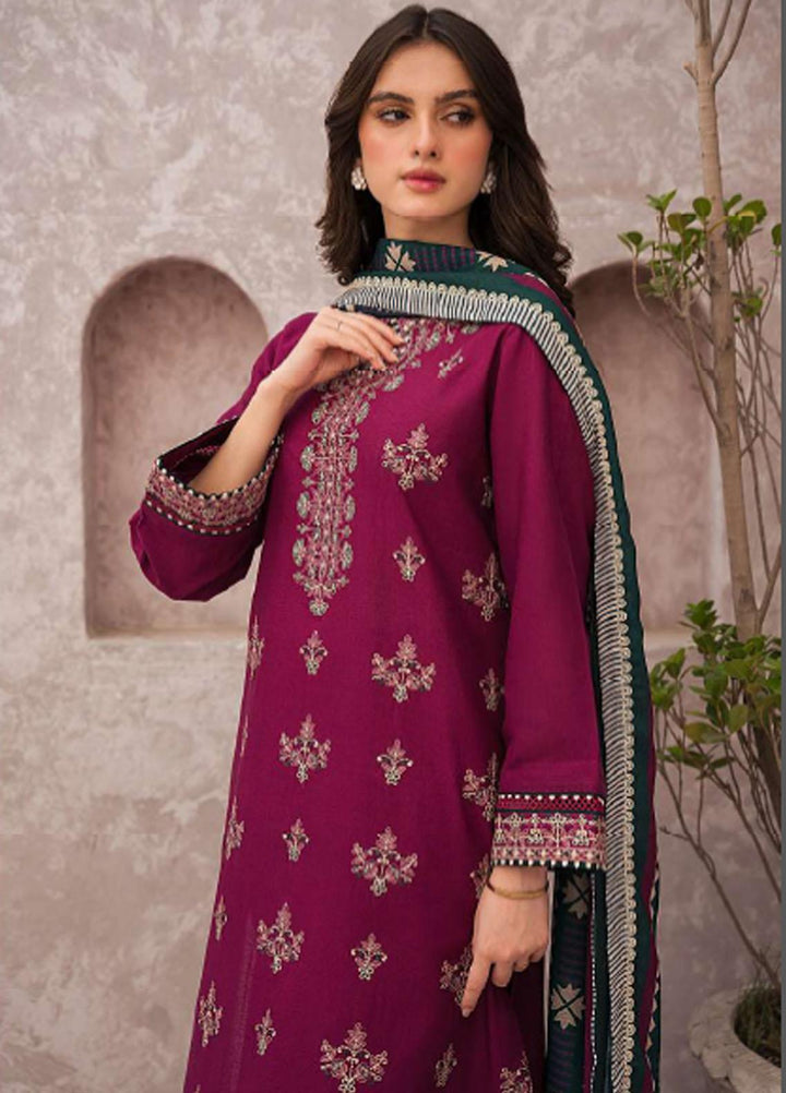 Dastak By Jazmin Embroidered Khaddar Suits Unstitched 3 Piece JZ23DK D-02 Ziba - Winter Collection