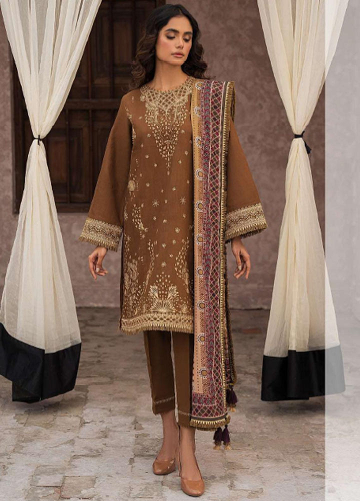 Dastak By Jazmin Embroidered Khaddar Suits Unstitched 3 Piece JZ23DK D-03 Ruh - Winter Collection