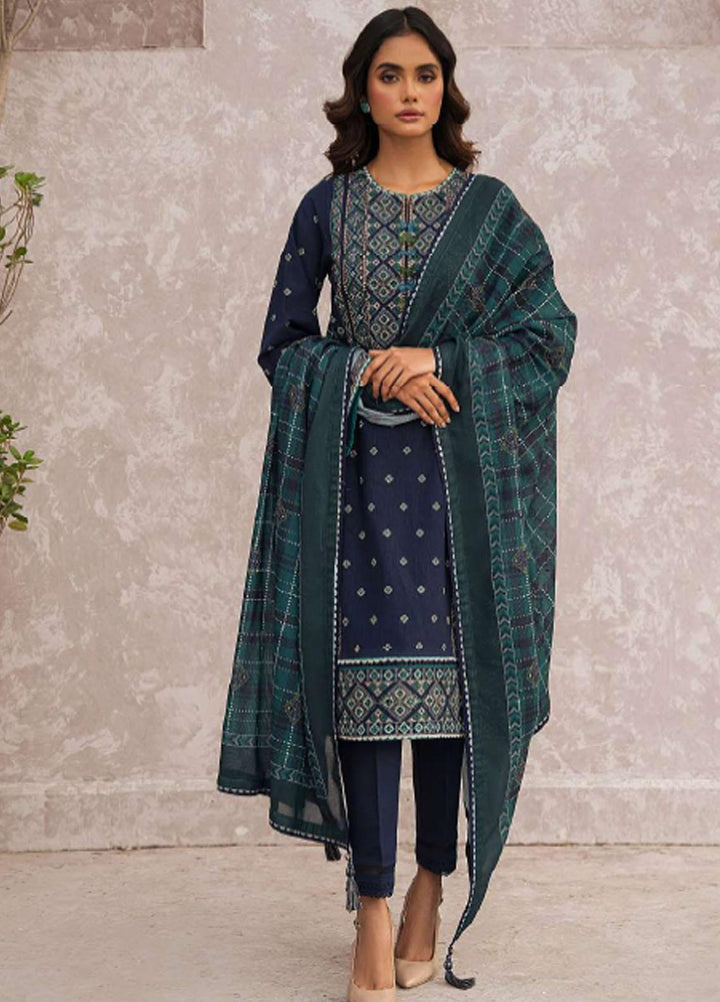 Dastak By Jazmin Embroidered Khaddar Suits Unstitched 3 Piece JZ23DK D-05 Nazm - Winter Collection