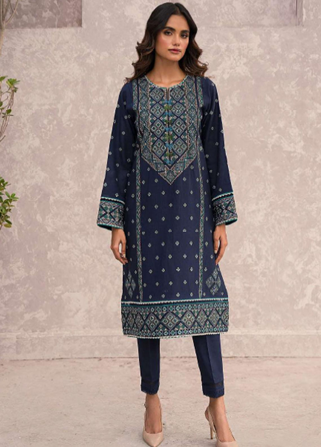 Dastak By Jazmin Embroidered Khaddar Suits Unstitched 3 Piece JZ23DK D-05 Nazm - Winter Collection