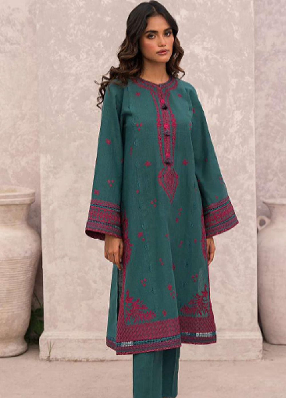 Dastak By Jazmin Embroidered Khaddar Suits Unstitched 3 Piece JZ23DK D-10 Farozaan - Winter Collection