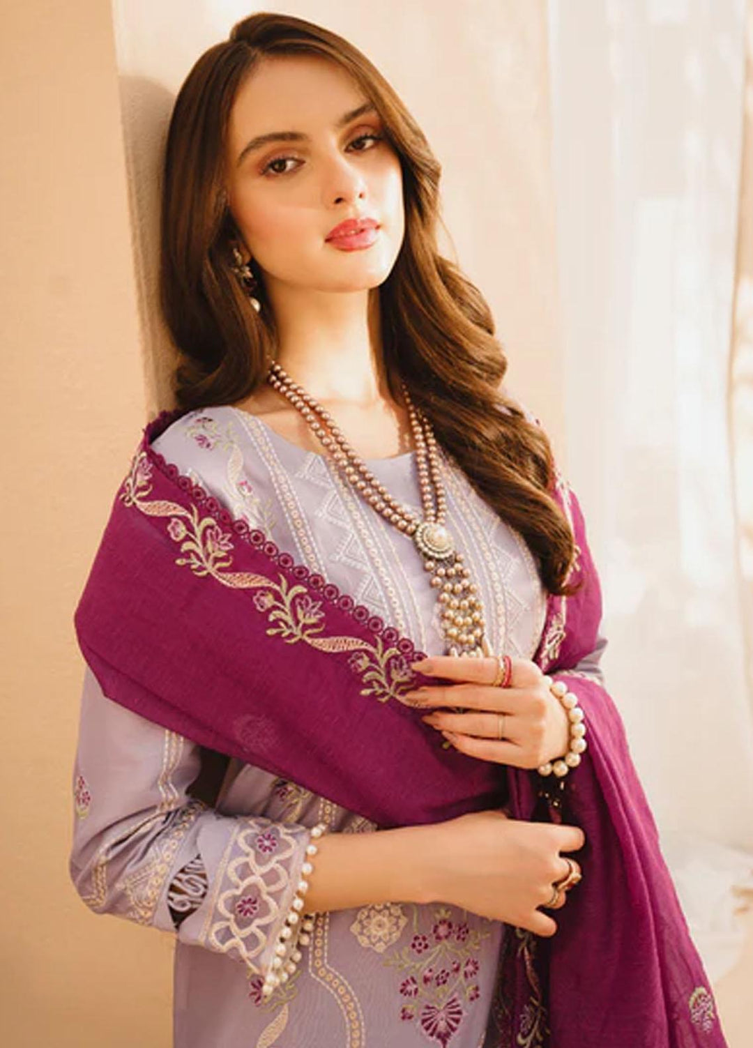 Dastak By Parishay Embroidered Lawn Suits Unstitched 3 Piece PR23D D-02 - Summer Collection