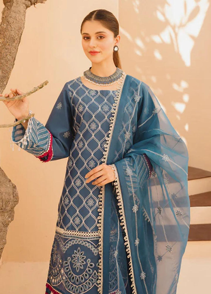 Dastak By Parishay Embroidered Lawn Suits Unstitched 3 Piece PR23D D-03 - Summer Collection