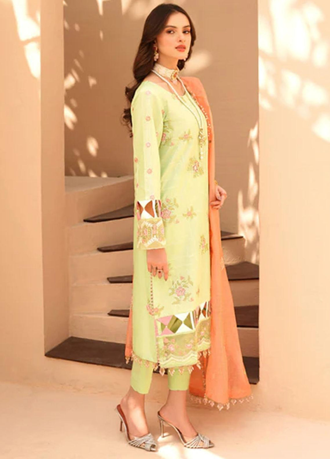 Dastak By Parishay Embroidered Lawn Suits Unstitched 3 Piece PR23D D-05 - Summer Collection