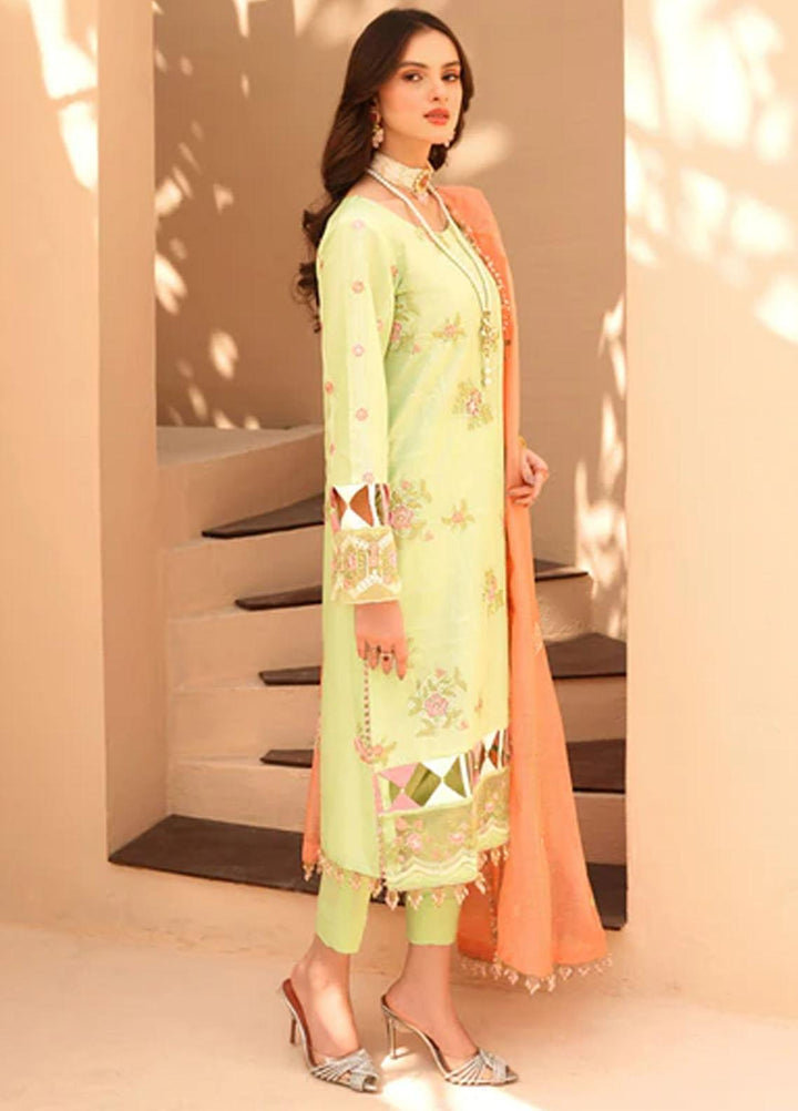 Dastak By Parishay Embroidered Lawn Suits Unstitched 3 Piece PR23D D-05 - Summer Collection