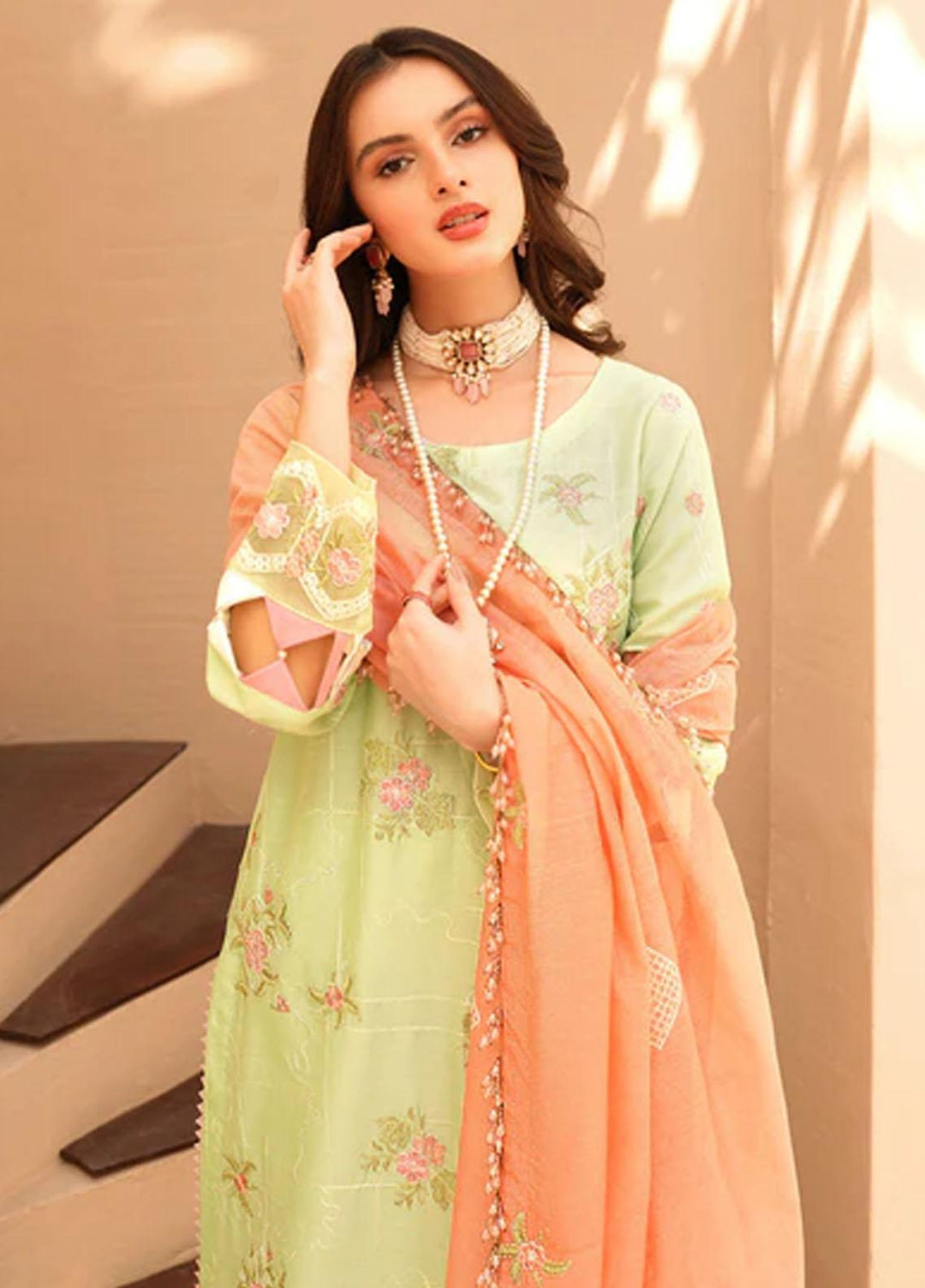 Dastak By Parishay Embroidered Lawn Suits Unstitched 3 Piece PR23D D-05 - Summer Collection