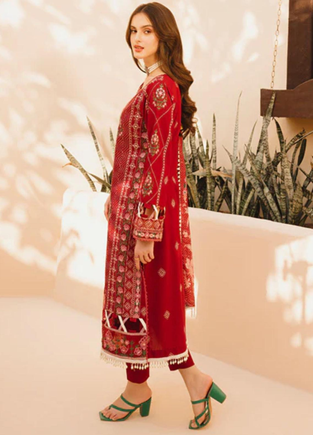 Dastak By Parishay Embroidered Lawn Suits Unstitched 3 Piece PR23D D-06 - Summer Collection
