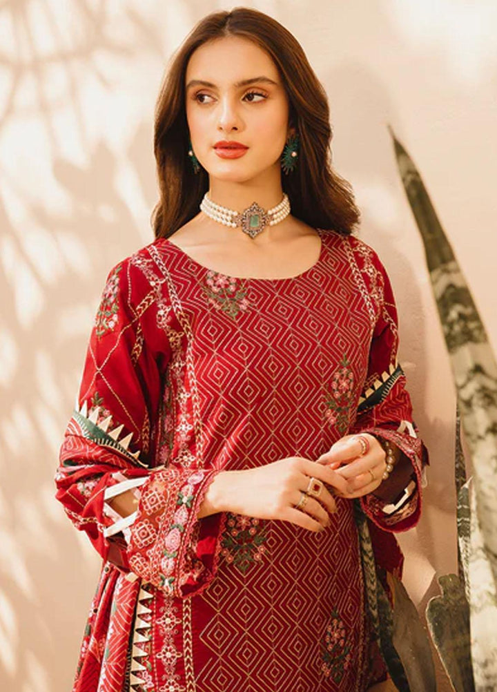 Dastak By Parishay Embroidered Lawn Suits Unstitched 3 Piece PR23D D-06 - Summer Collection