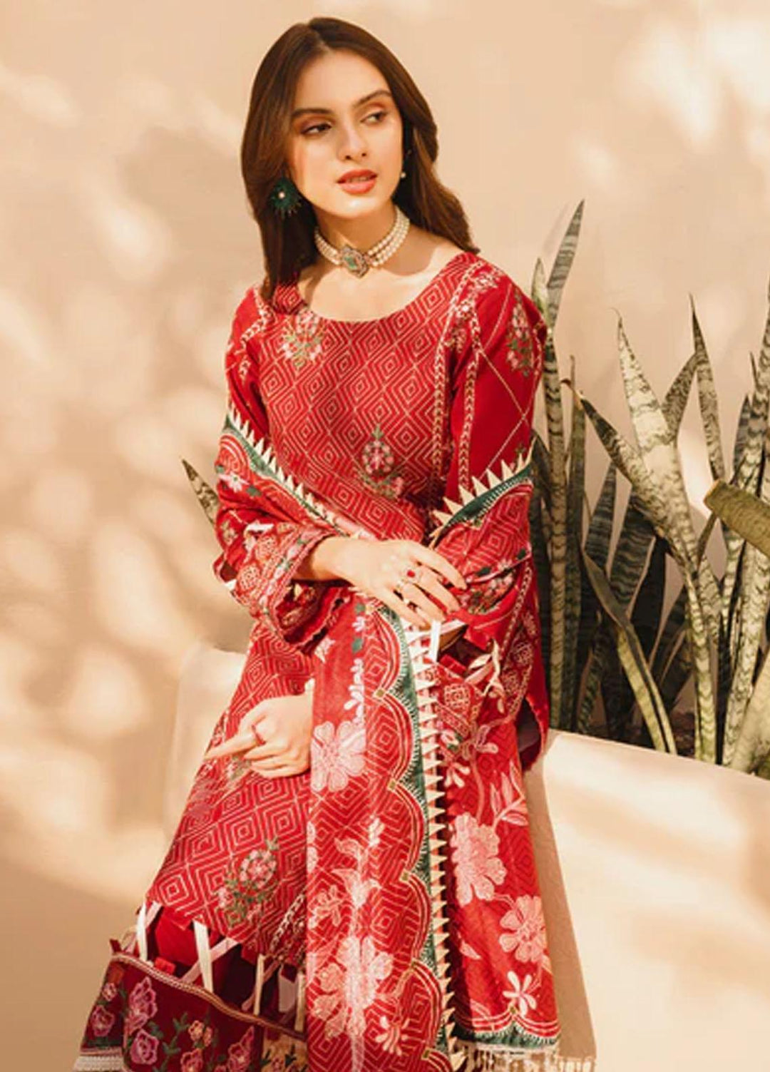 Dastak By Parishay Embroidered Lawn Suits Unstitched 3 Piece PR23D D-06 - Summer Collection