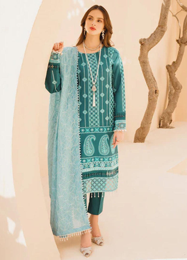 Dastak By Parishay Embroidered Lawn Suits Unstitched 3 Piece PR23D D-07 - Summer Collection