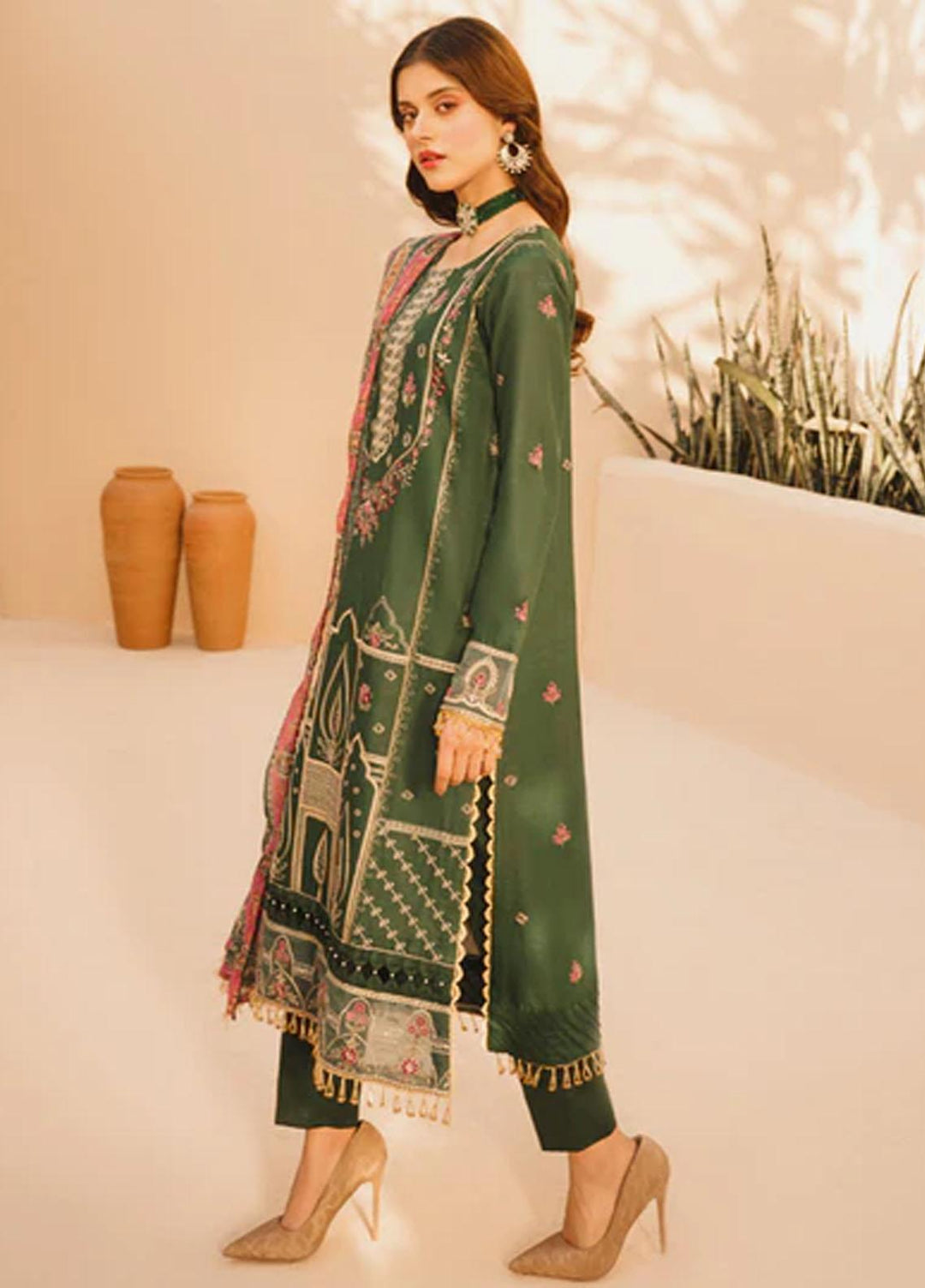 Dastak By Parishay Embroidered Lawn Suits Unstitched 3 Piece PR23D D-08 - Summer Collection