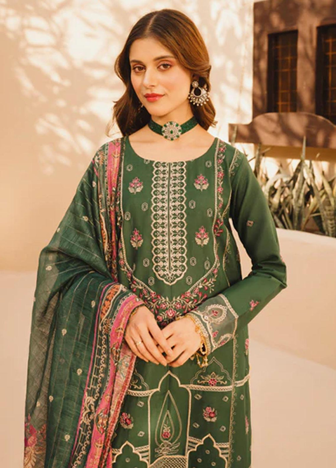 Dastak By Parishay Embroidered Lawn Suits Unstitched 3 Piece PR23D D-08 - Summer Collection