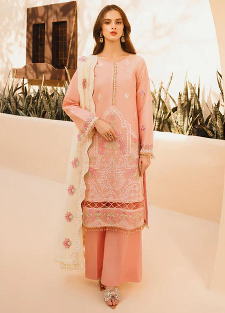 Dastak By Parishay Embroidered Lawn Suits Unstitched 3 Piece PR23D D-09 - Summer Collection