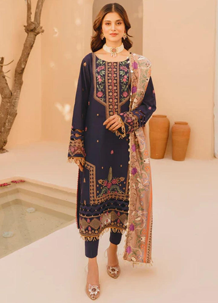Dastak By Parishay Embroidered Lawn Suits Unstitched 3 Piece PR23D D-10 - Summer Collection