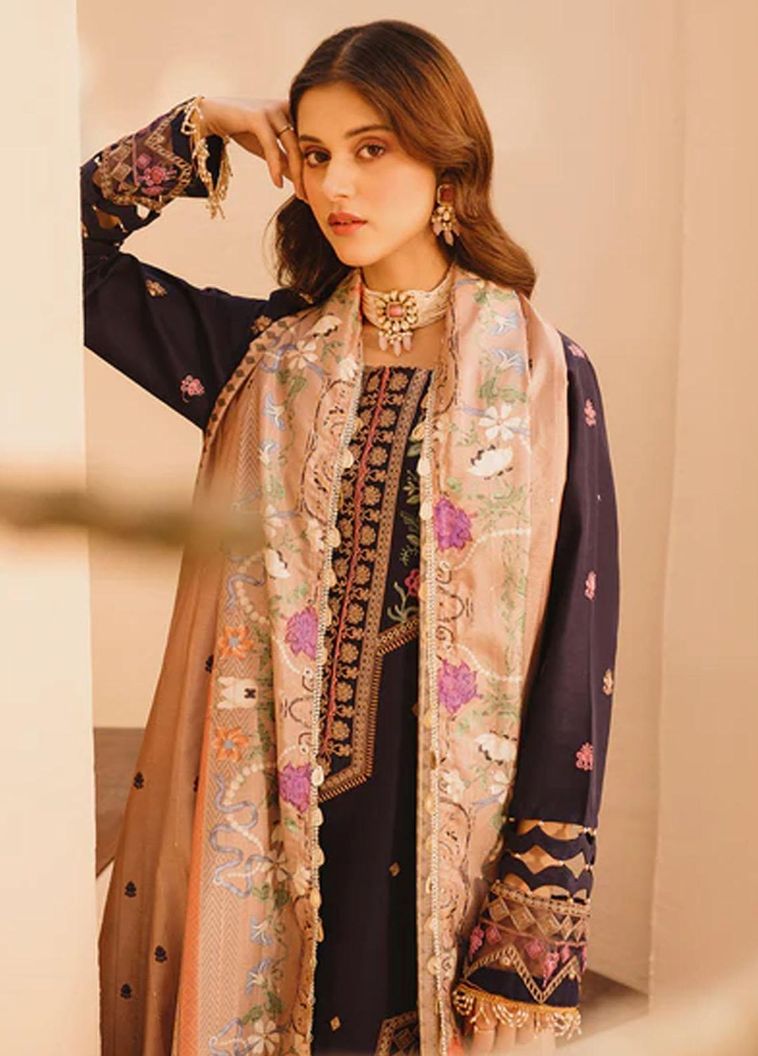 Dastak By Parishay Embroidered Lawn Suits Unstitched 3 Piece PR23D D-10 - Summer Collection