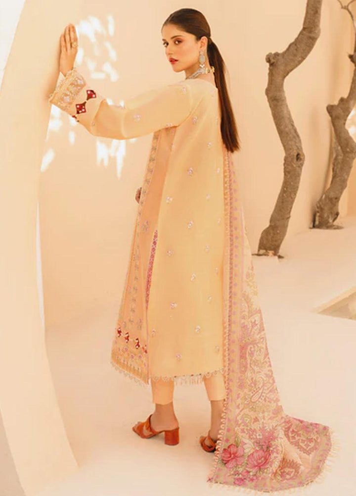 Dastak By Parishay Embroidered Lawn Suits Unstitched 3 Piece PR23D D-11 - Summer Collection