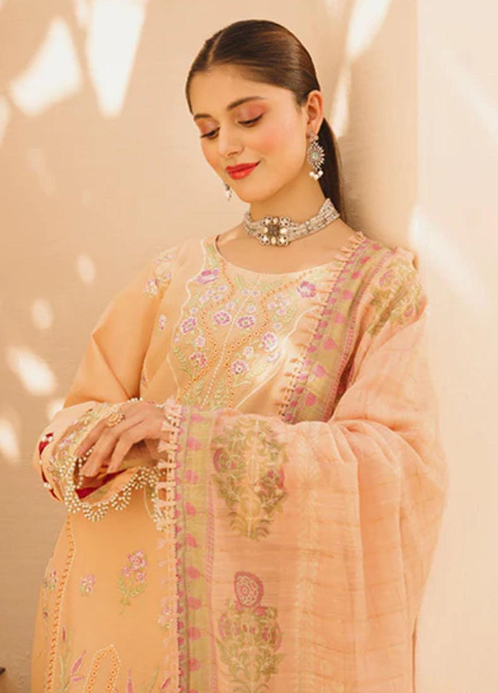 Dastak By Parishay Embroidered Lawn Suits Unstitched 3 Piece PR23D D-11 - Summer Collection