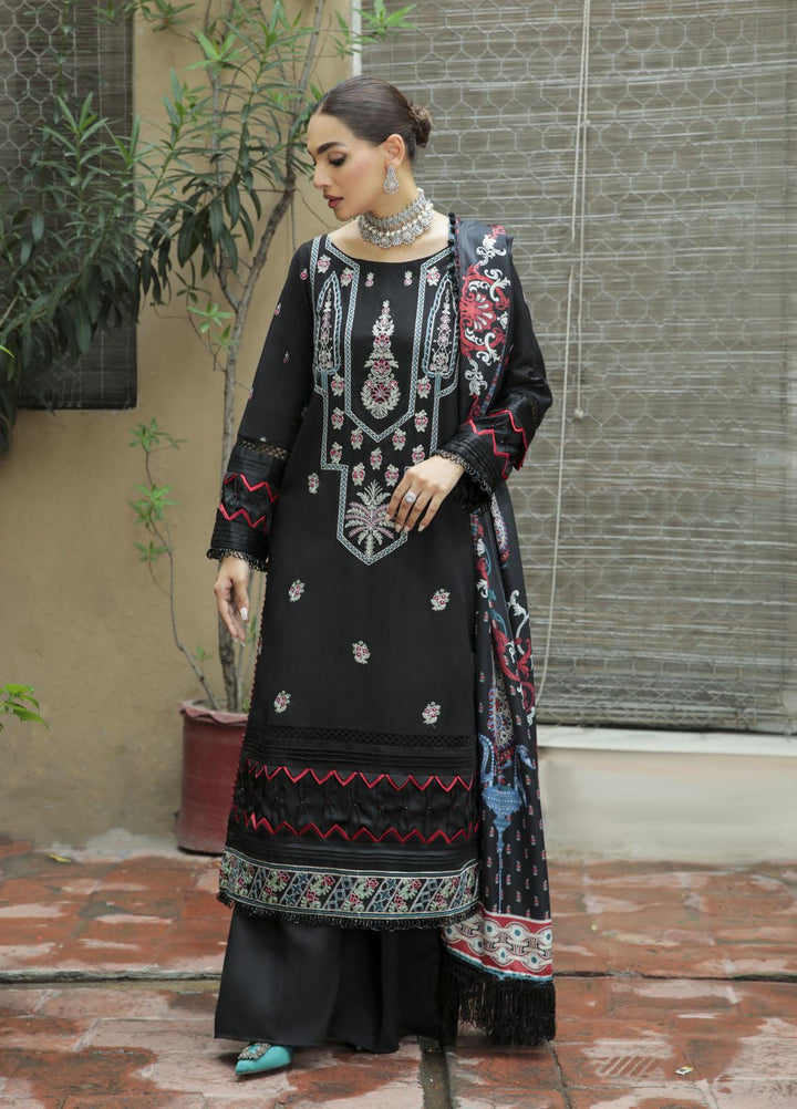 Dastak by Parishay Embroidered Linen Suits Unstitched 3 Piece PRS22DK D-01 - Winter Collection