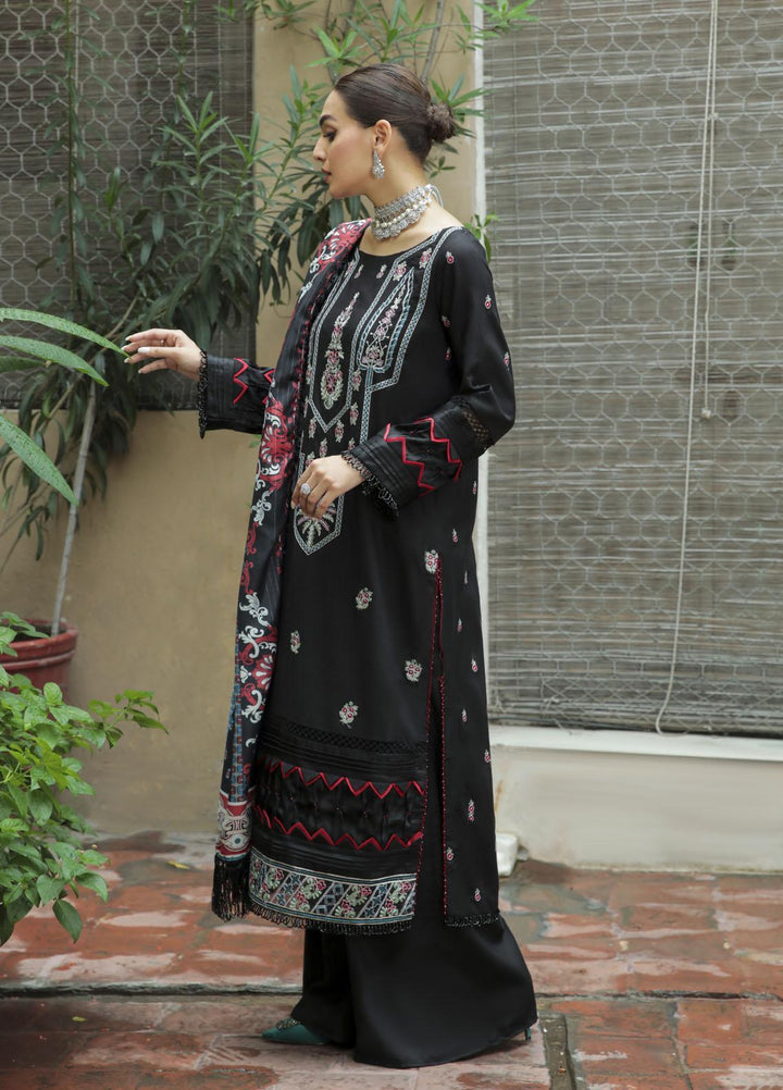 Dastak by Parishay Embroidered Linen Suits Unstitched 3 Piece PRS22DK D-01 - Winter Collection