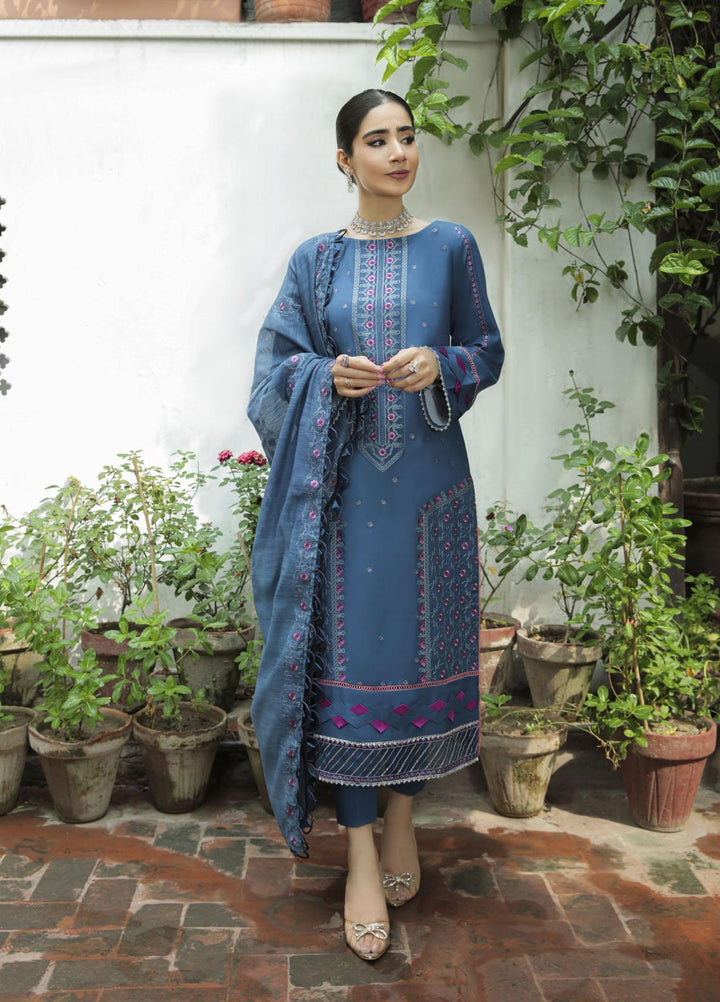 Dastak by Parishay Embroidered Linen Suits Unstitched 3 Piece PRS22DK D-02 - Winter Collection