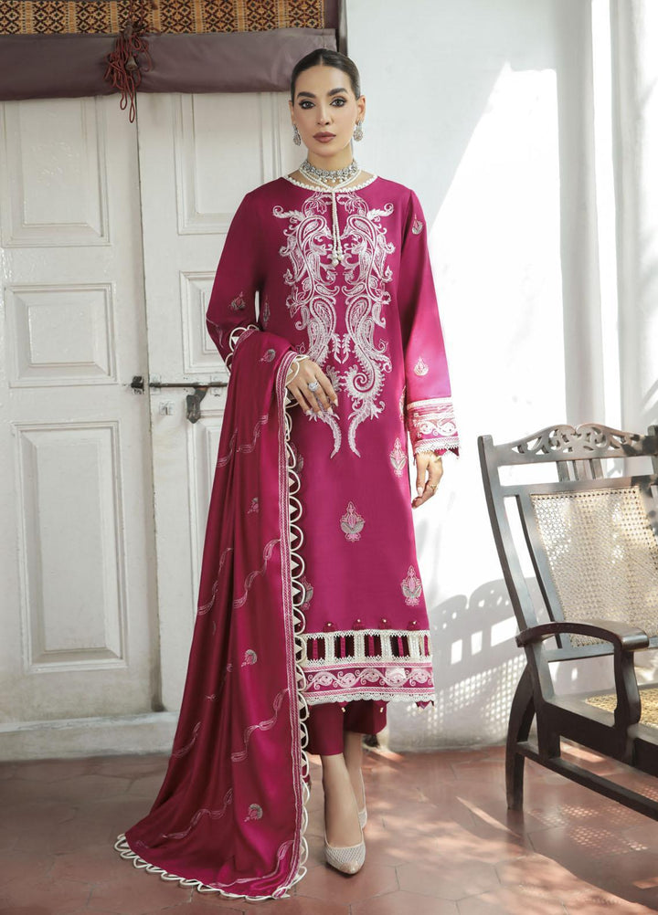 Dastak by Parishay Embroidered Linen Suits Unstitched 3 Piece PRS22DK D-03 - Winter Collection