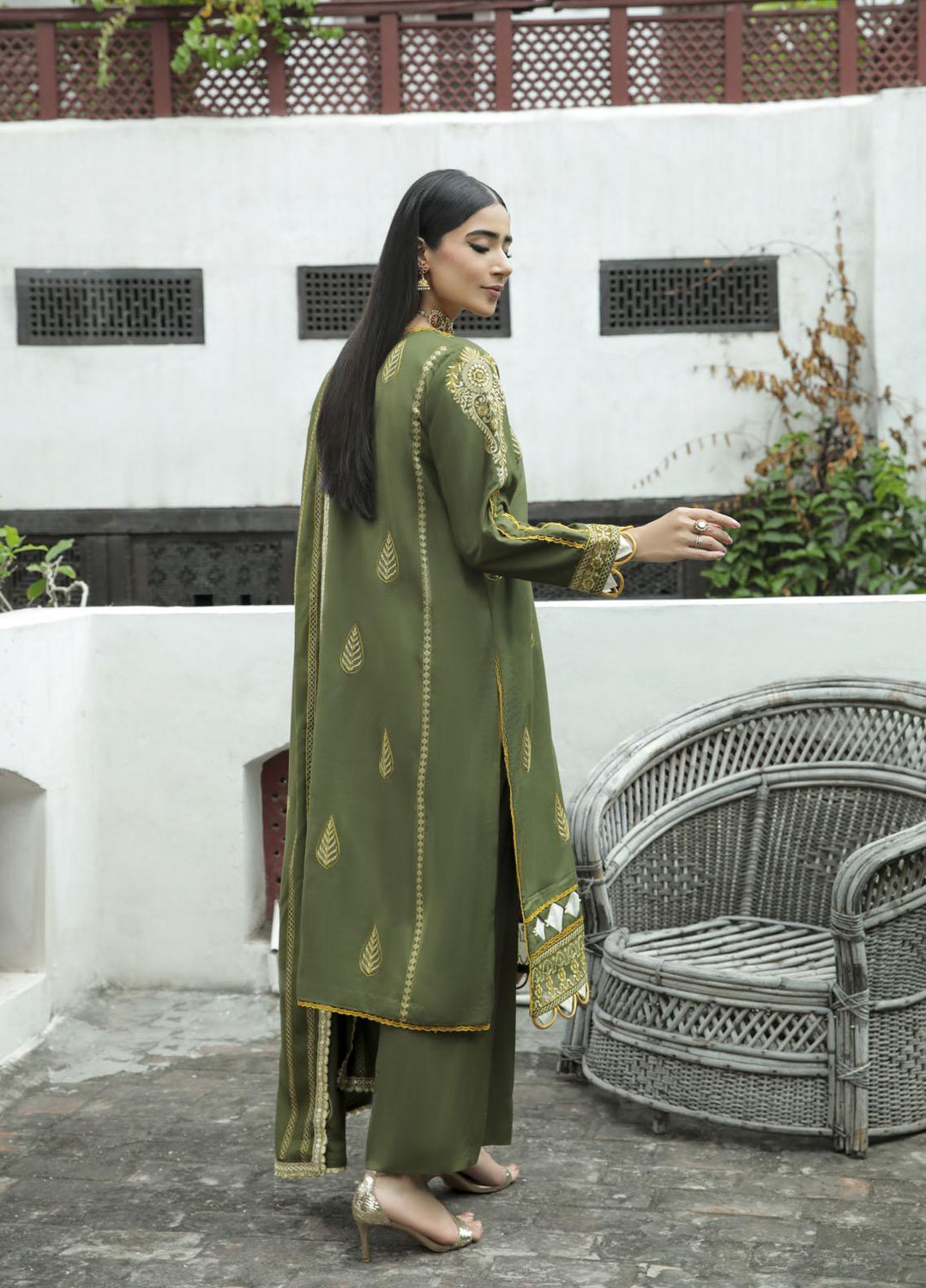 Dastak by Parishay Embroidered Linen Suits Unstitched 3 Piece PRS22DK D-04 - Winter Collection