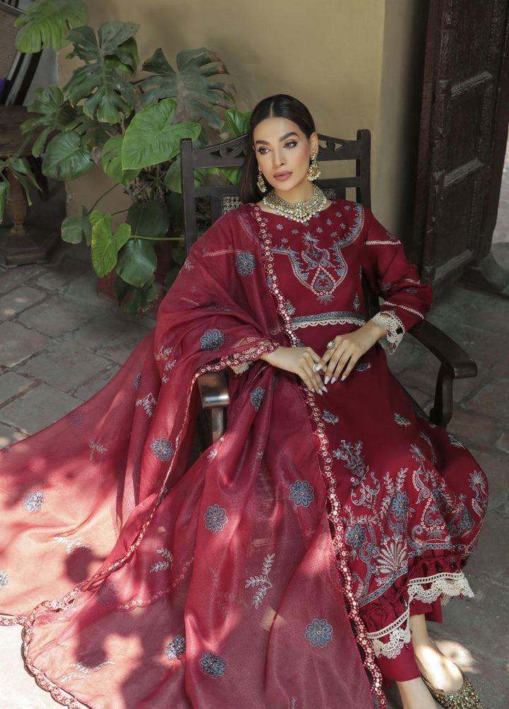 Dastak by Parishay Embroidered Crepe Suits Unstitched 3 Piece PRS22DK D-05 - Winter Collection