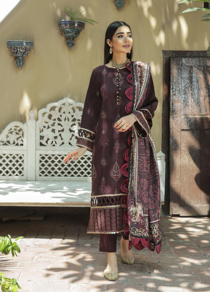 Dastak by Parishay Embroidered Crepe Suits Unstitched 3 Piece PRS22DK D-06 - Winter Collection