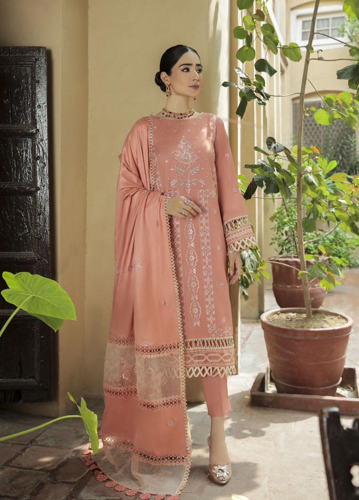 Dastak by Parishay Embroidered Crepe Suits Unstitched 3 Piece PRS22DK D-07 - Winter Collection