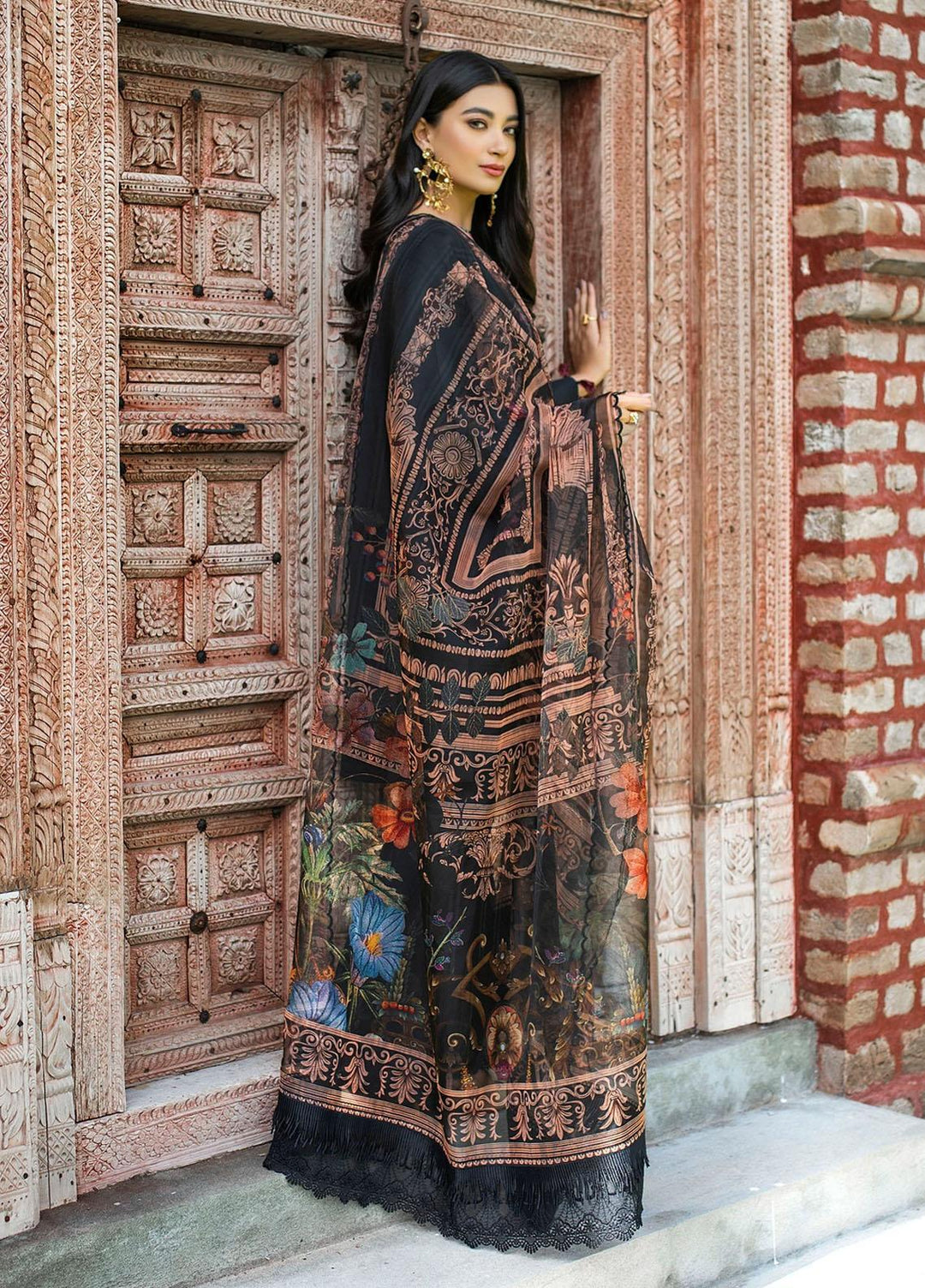 Dastak by Afsaneh Embroidered Organza Suits Unstitched 3 Piece AFH21D Arsh A - Summer Collection