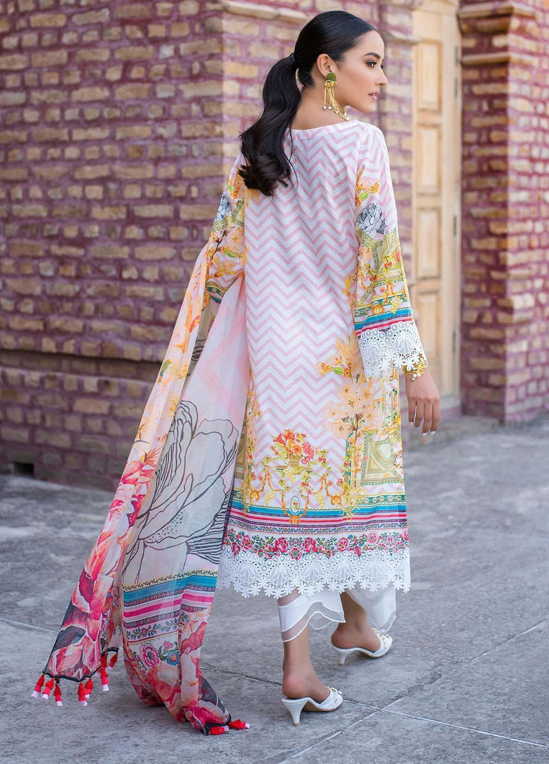 Dastak by Afsaneh Embroidered Chiffon Suits Unstitched 2 Piece AFH21D Ayra A - Summer Collection