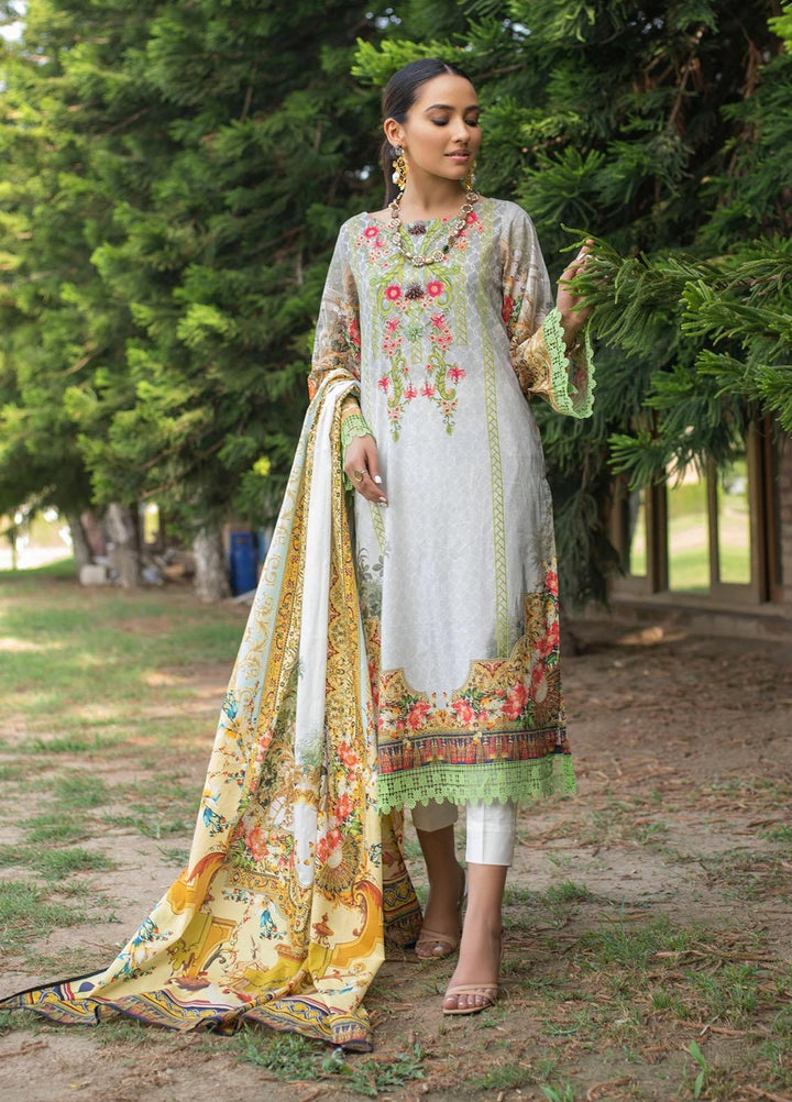 Dastak by Afsaneh Embroidered Lawn Suits Unstitched 3 Piece AFH21D Eleena A - Summer Collection
